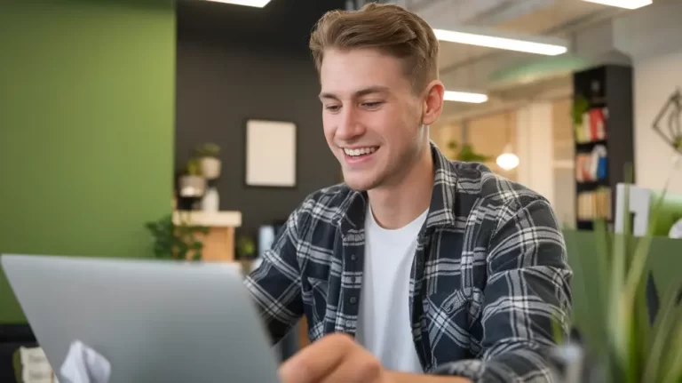 Pradedantysis verslininkas skaito patarimų gidą "kaip gauti paskolą verslo pradžiai".